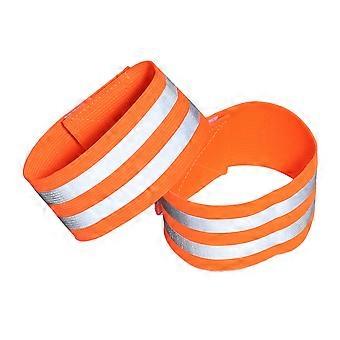 Reflekterende elastisk sikkerhedsrem til sportsbrug 2 stk. orange