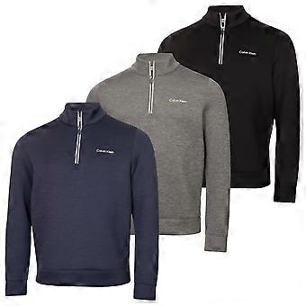 Suéter de golf Calvin Klein para hombre, elástico, absorbente de humedad, con cremallera de 1/4