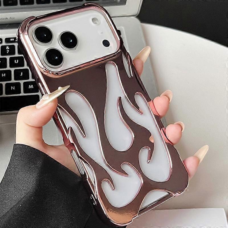 Flame Hollow Cooling Electroplated TPU Phone Case