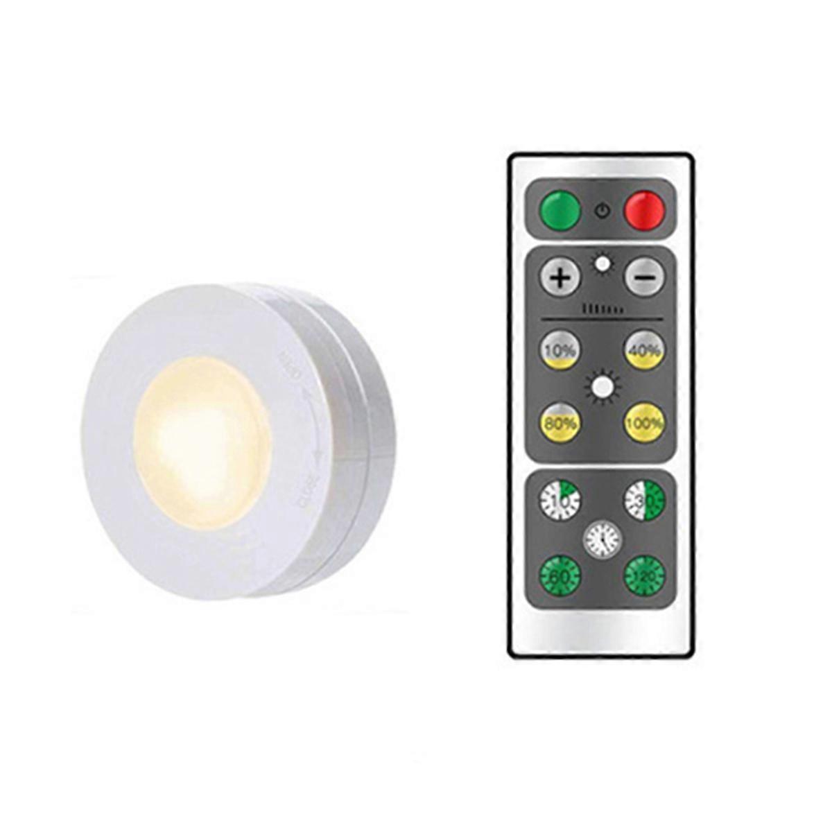 Wireless Remote Cabinet LED Light Set for Adjustable Brightness 2Pcs