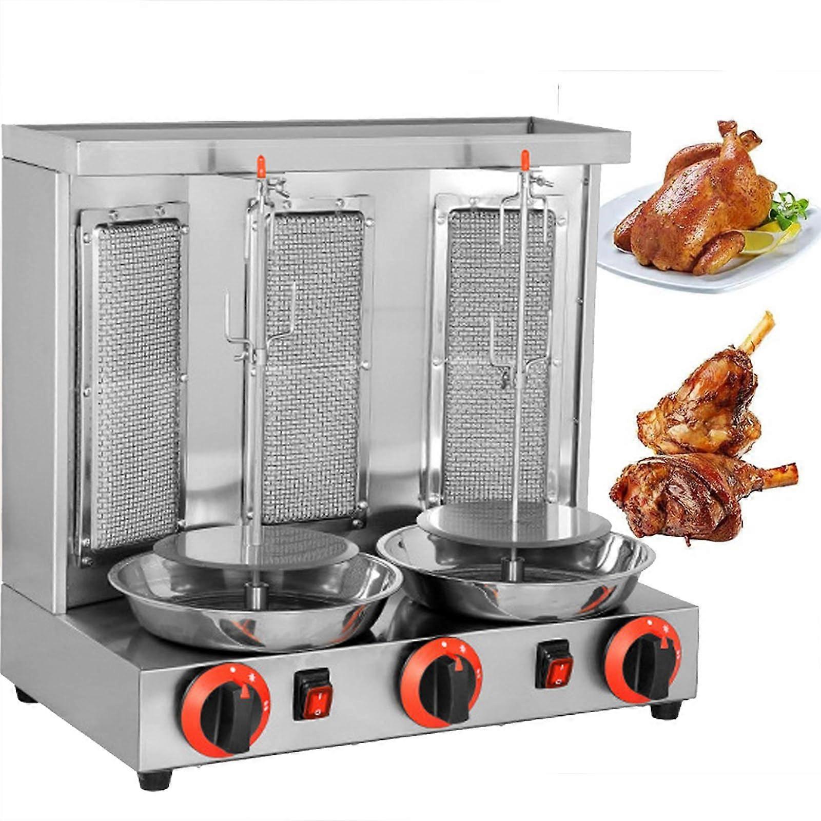 Vertical Gas Grill with Precise Temperature Control, SpaceSaving Design for Home Balcony Cooking
