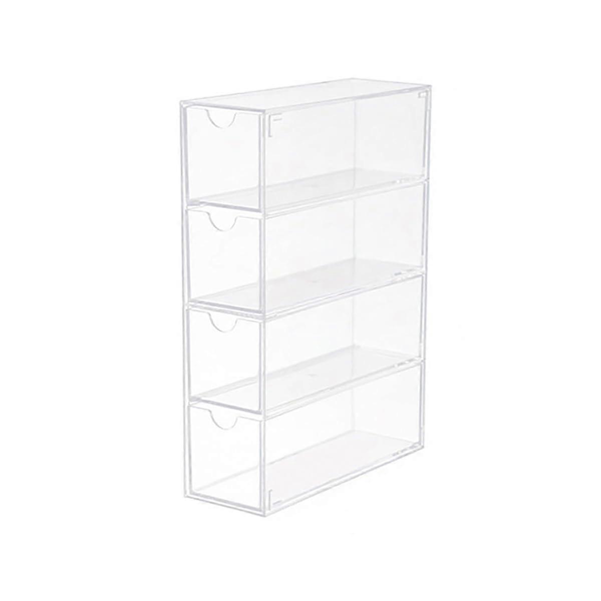 Sunglasses Organizer with 4 Stackable Clear Acrylic Drawers, Dustproof Eyewear Storage Case