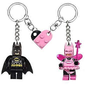 NEU Exklusiver rosa Feen-Batman-Lego-Schlüsselanhänger – das perfekte Valentinstagsgeschenk für Paare