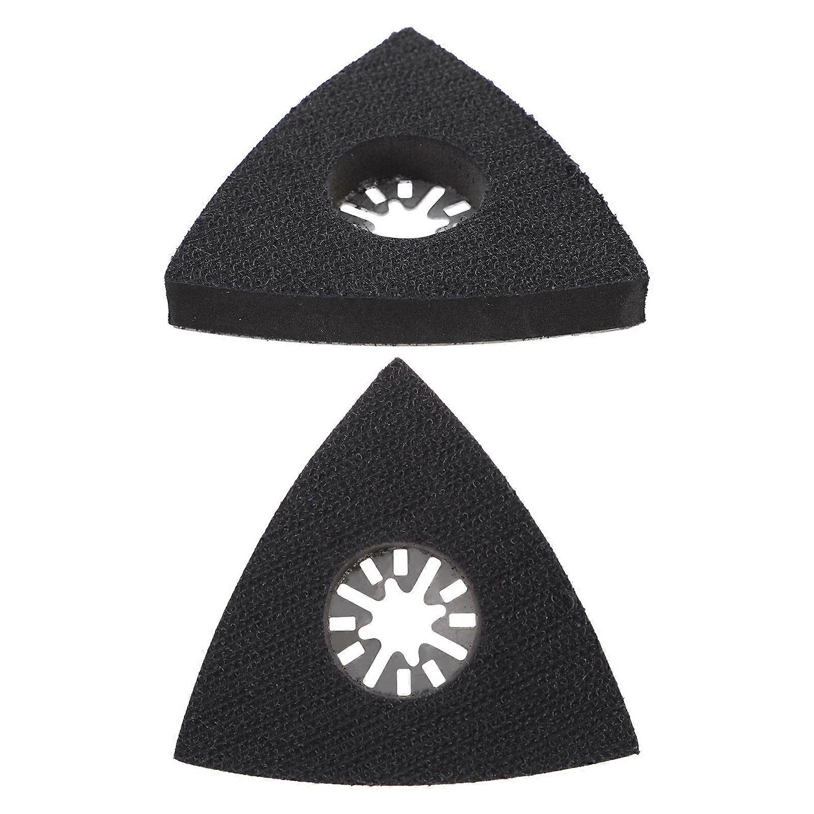 1 Set 2Pcs Triangular Sanding Discs Practical Sander Discs Supplies (Black)