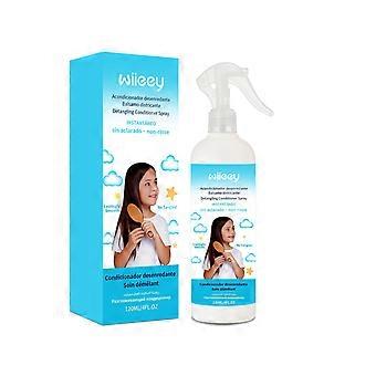 Odżywka w sprayu bez spłukiwania dla dzieci 120 ml, delikatny środek bez spłukiwania do włosów kręconych i splątanych, gładka i łatwa w rozczesywaniu pielęgnacja włosów
