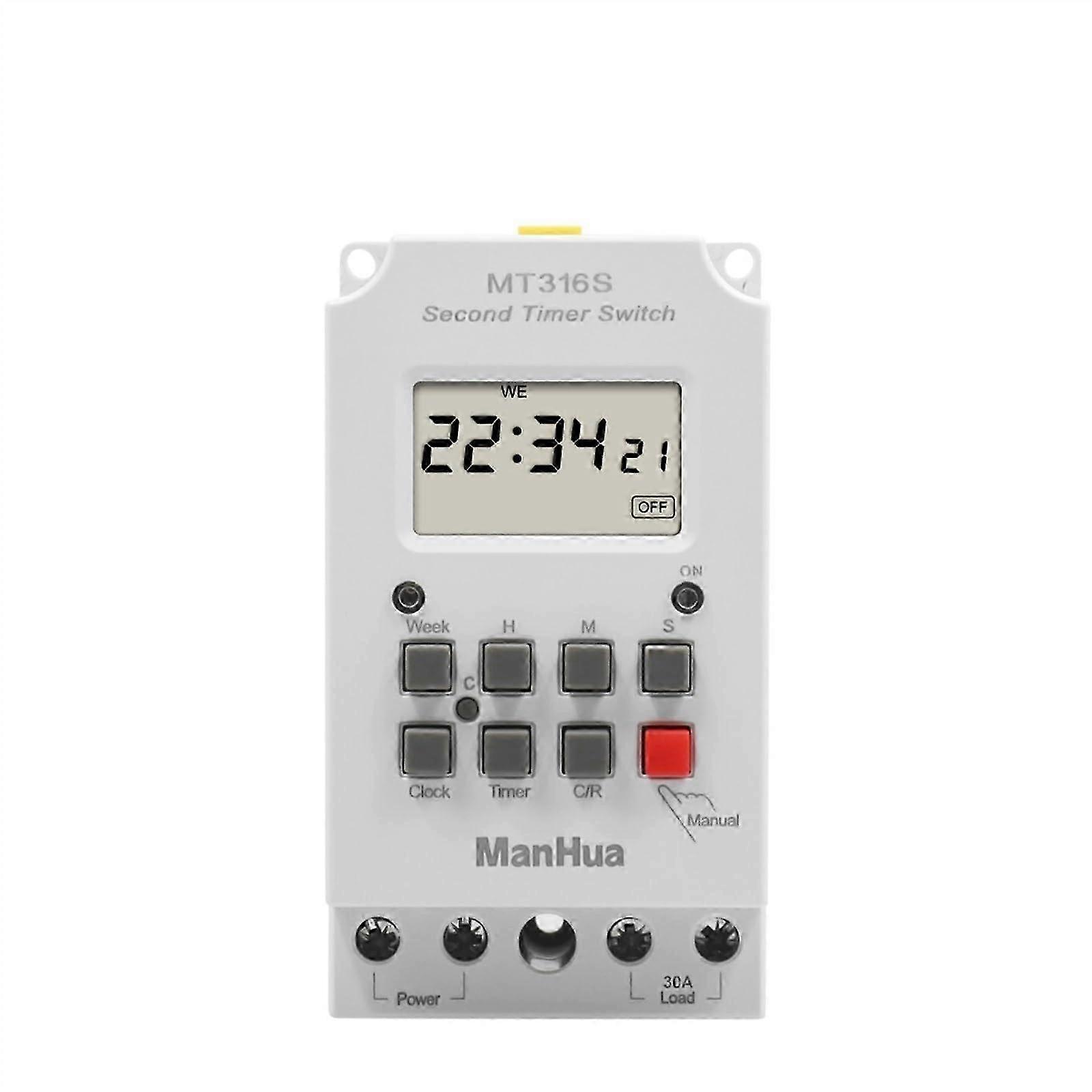 Programmable Timer Switch 30A 240V Digital for Energy Saving Automatic Scheduling