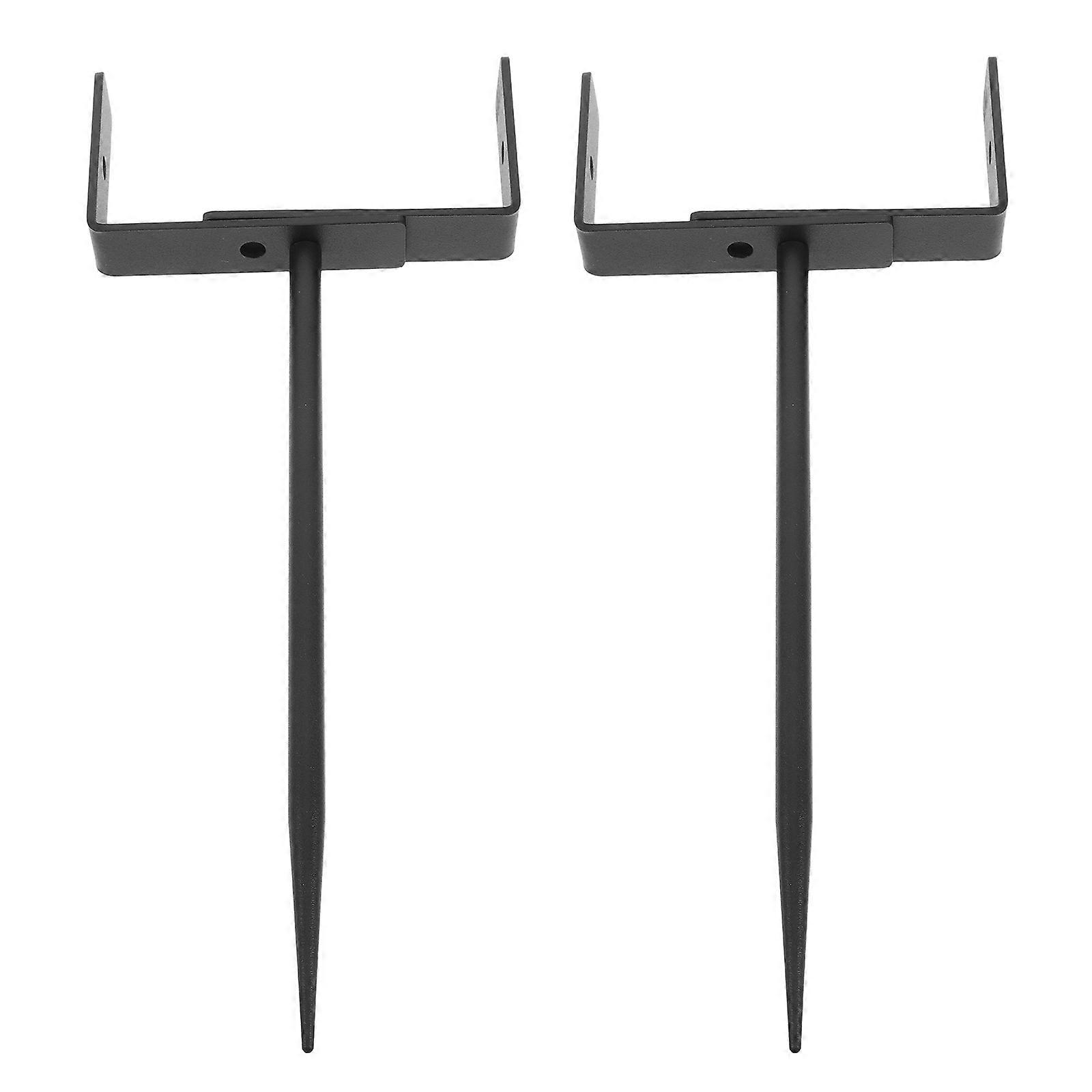 Black Adjustable Gutter Downspout Bracket for 2Pcs Heavy-Duty Extensions