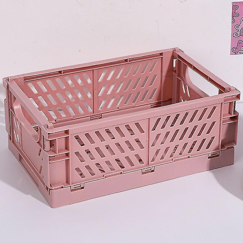 25.5 x 15 x 9.7 cm Pink 5 Color Organizing Storage Baskets Case Folding Student Desktop Basket Tape