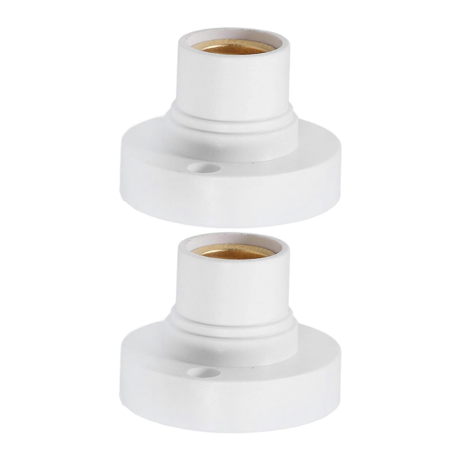 Bulb Socket E14 Screw Lamp Holder for Electrical Testing 2Pcs Durable Round Light Sockets