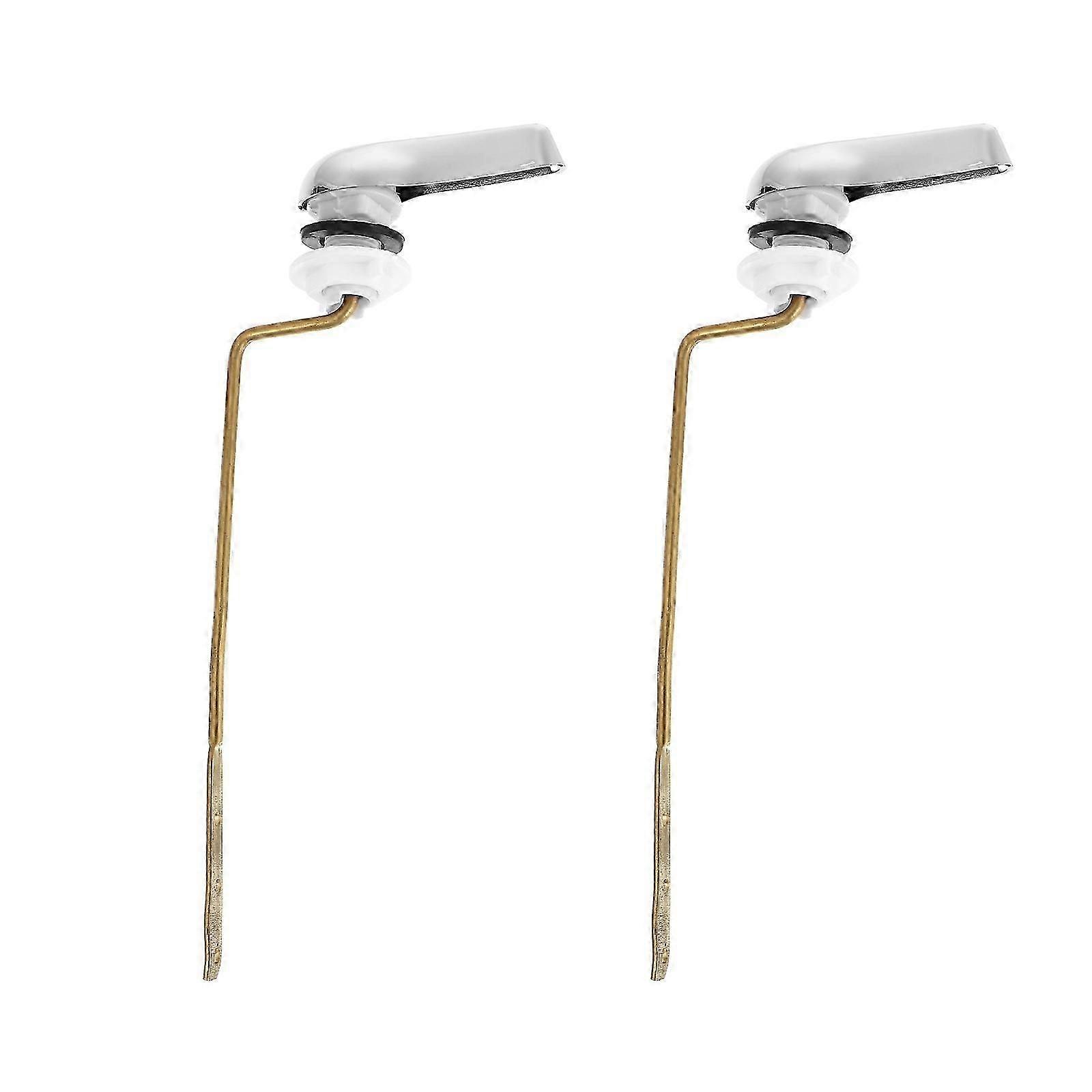 Silver Side Mount Toilet Flush Handle Replacement 6Pcs