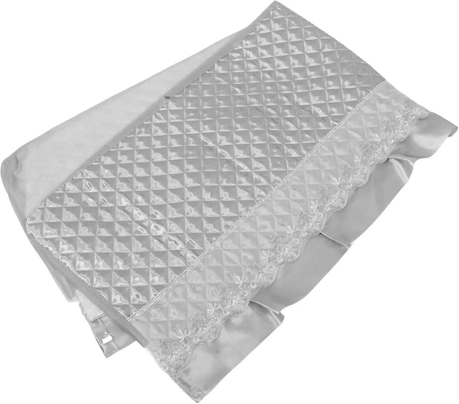 Queen Size Polyester Headboard Cover with Phone Compartments, Washable