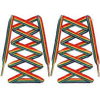 Multicoloured Laces Fashion Ribbon Shoe Laces For Athletic Shoes Sports 160x1cm Polyester 1 Pair