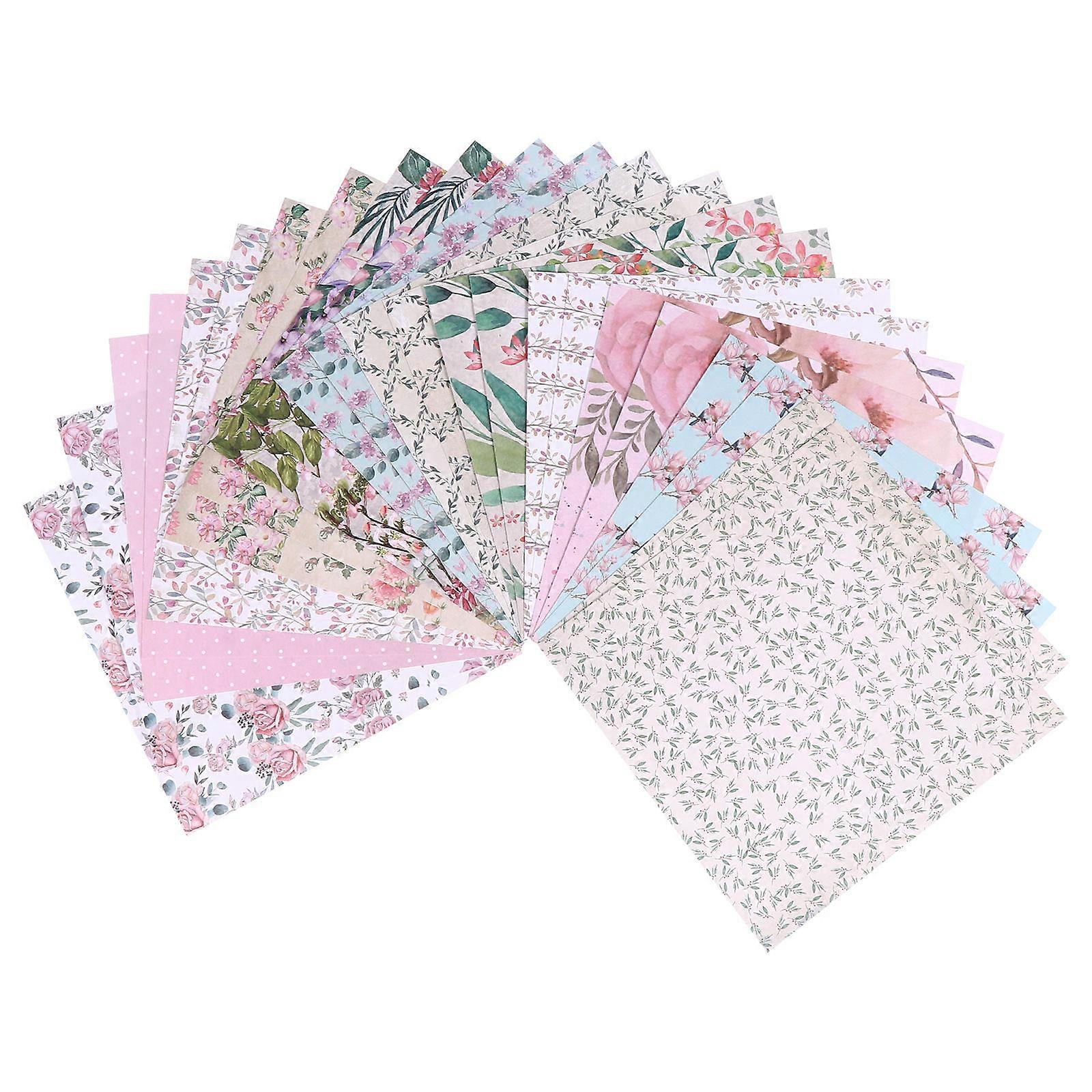 Decorative Paper Pattern Paper for DIY 24 Sheets Assorted Color Scrapbook Sheets
