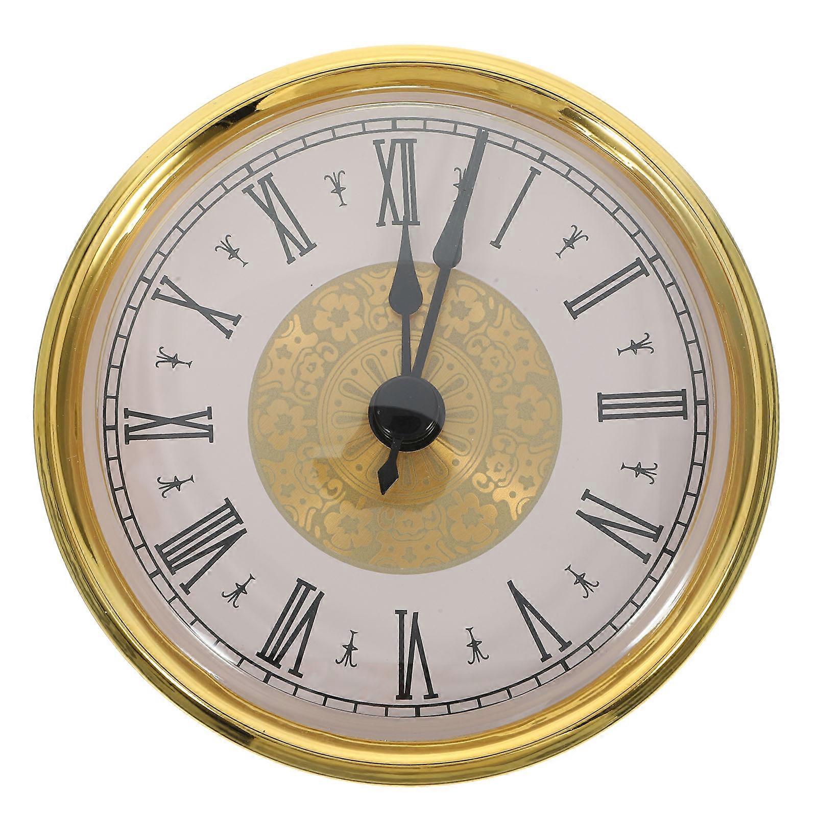 Retro Clock Insert DIY Round Clock Head Silent Clock Head Insert Quartz Clock Insert Clock Pendant