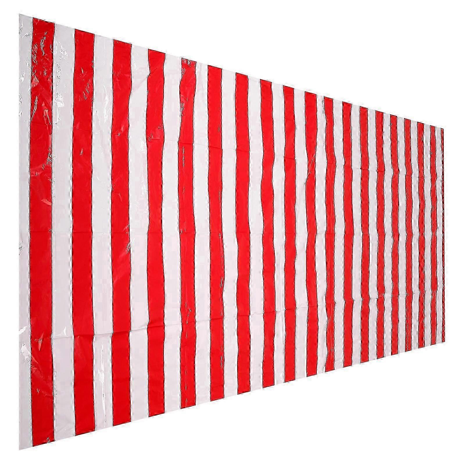 Striped Circus Tablecloth Plastic Cover compatible with Decorative Use