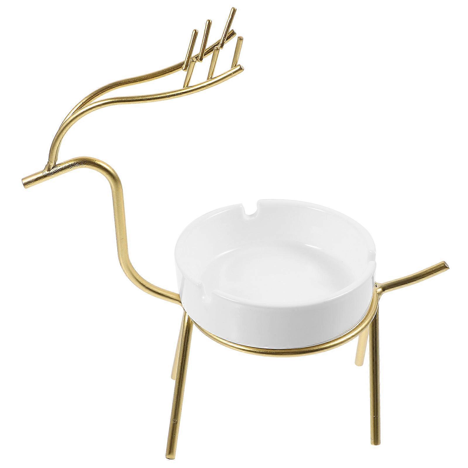 Ceramic Ashtray Creative Butt Container with 3Sets for Office