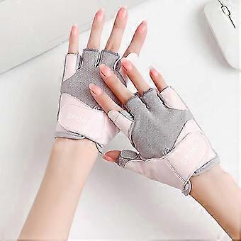 Sports cycling gloves for women half finger non-slip wear-resistant calloused fitness outdoor rock climbing thin breathable gloves for women