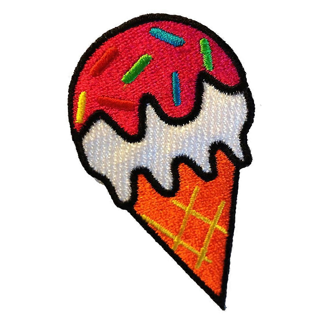 Patch / iron-on patch - Ice cream summer kids - colorful - 8.3 x 4.7 cm - patch