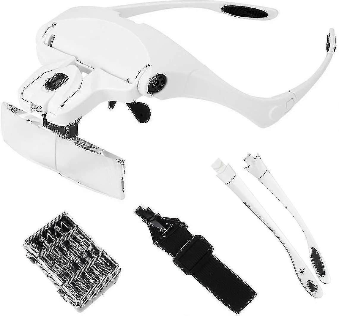 Head-mounted Magnifying Glass With Led Light
