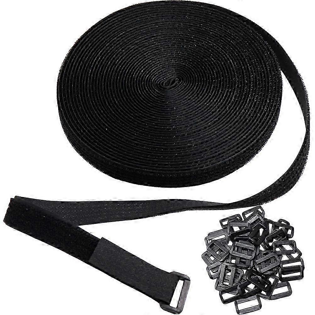 Electric Cable Tie 1Set Adjustable Hook and Loop Strap for Cable Securing