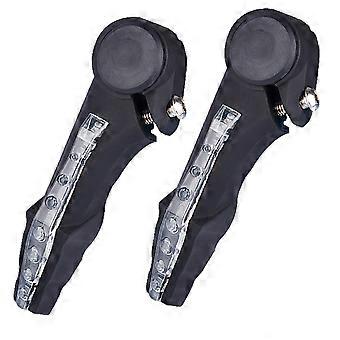 Luces LED para manillar de bicicleta, intermitentes LED para manillar (2 pares), para ciclismo al aire libre.