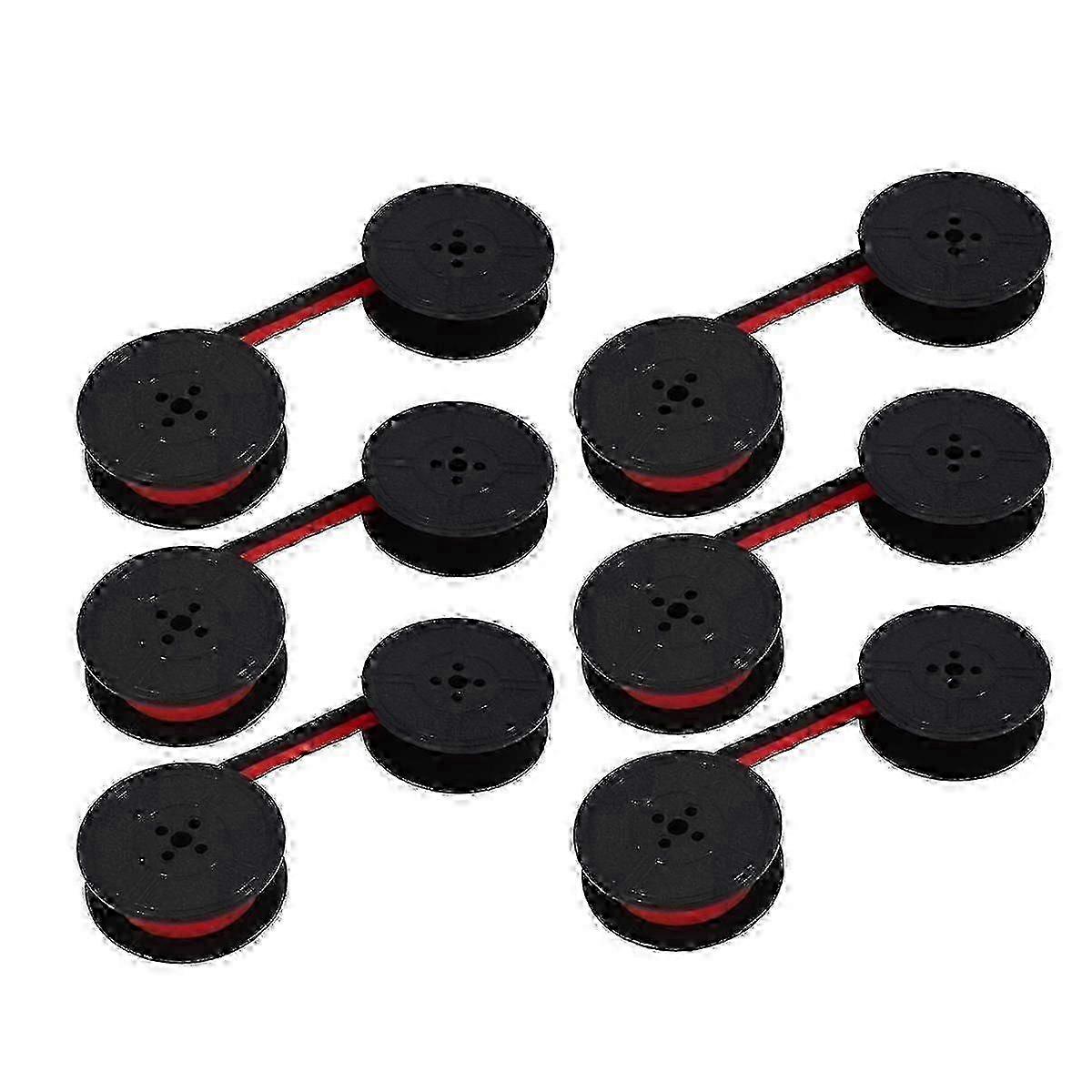 Suitable for most typewriters, 6-pack twin-spool typewriter ribbon, red and black replacement pack