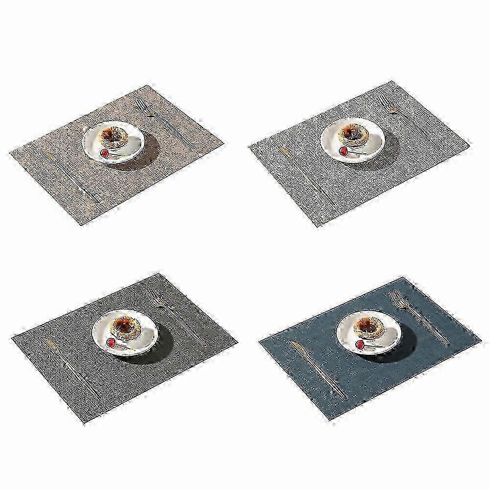 2025 Latest Model Place Sets (4-set), Slide Washable Table Sets, Pvc