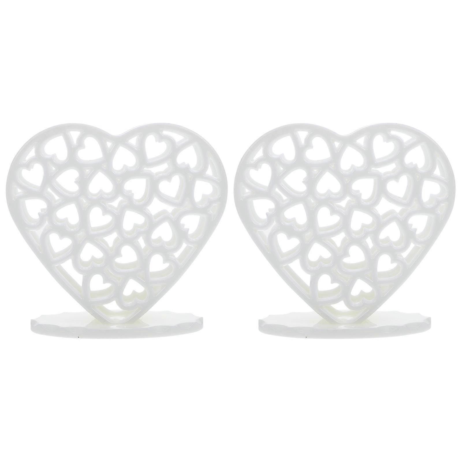 Heart Shaped Clear Napkin Box, 2Pcs, Transparent Plastic for Paper Storage