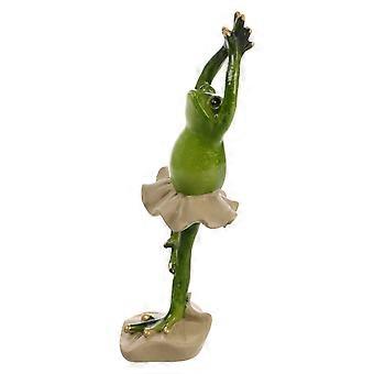 Exquisite Resin Ballet Frog Statue Resin Animal Statue Decoration Home Decor Lovely Cartoon Frog Figurine Desktop Decoration