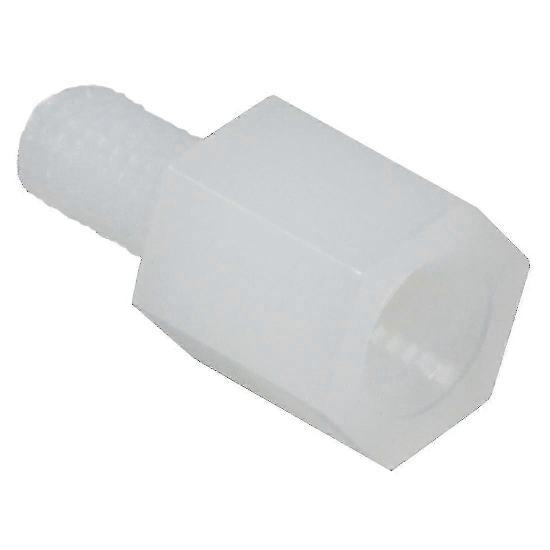 100 Pcs Hex Threaded Spacer Offwhite Plastic PC Board Standoff  J2