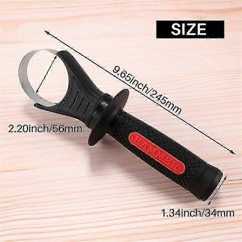 Hammer Drill Handle Plastic Side Front Auxiliary Handle suitable for 26 Tools Drill Replacement Plastic Side