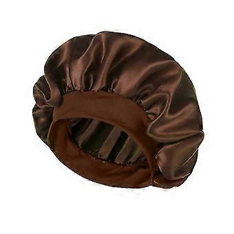 Breddet strikk uten brem, sammenleggbar, tynn, unisex, sateng, ensfarget - L