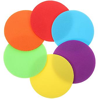 30 Pcs 10CM  Carpet Markers Classroom Colorful Round Circular Sticker Children's Game Training Supplies for Kindergarten Family (Random Color)