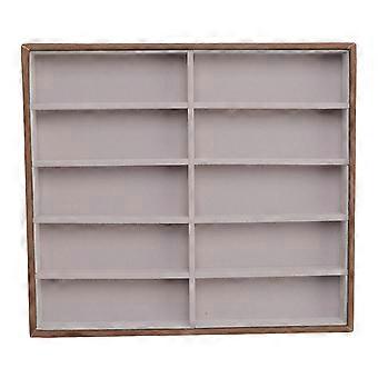 Prsentoir  lunettes de soleil en PU grain de bois, tui de rangement pour lunettes de soleil pour la maison, magasin de lunettes, 10 compartiments
