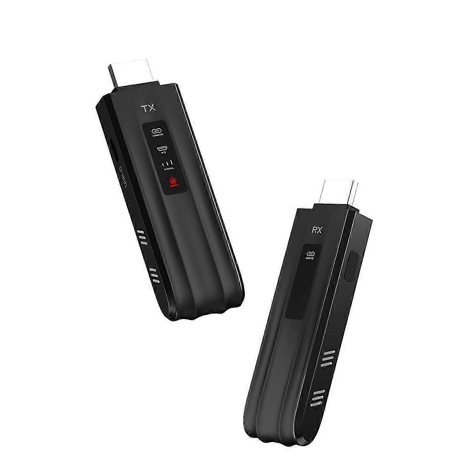 Wireless HDMI-Compatible  mitter Receiver,LED Display,4K Decode & 1080P Wireless Extender for PC