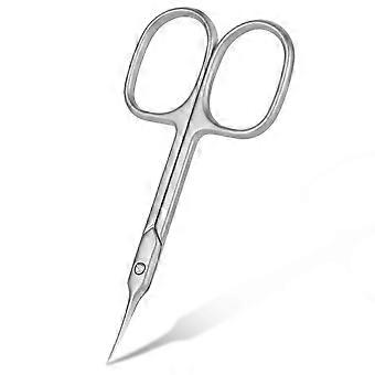 Professional Cuticle Scissors, Nail Scissors, Eyebrow Scissors, Stainless Steel Curved Blade Manicure Pedicure Beauty Grooming for Nails, Eyelashes an