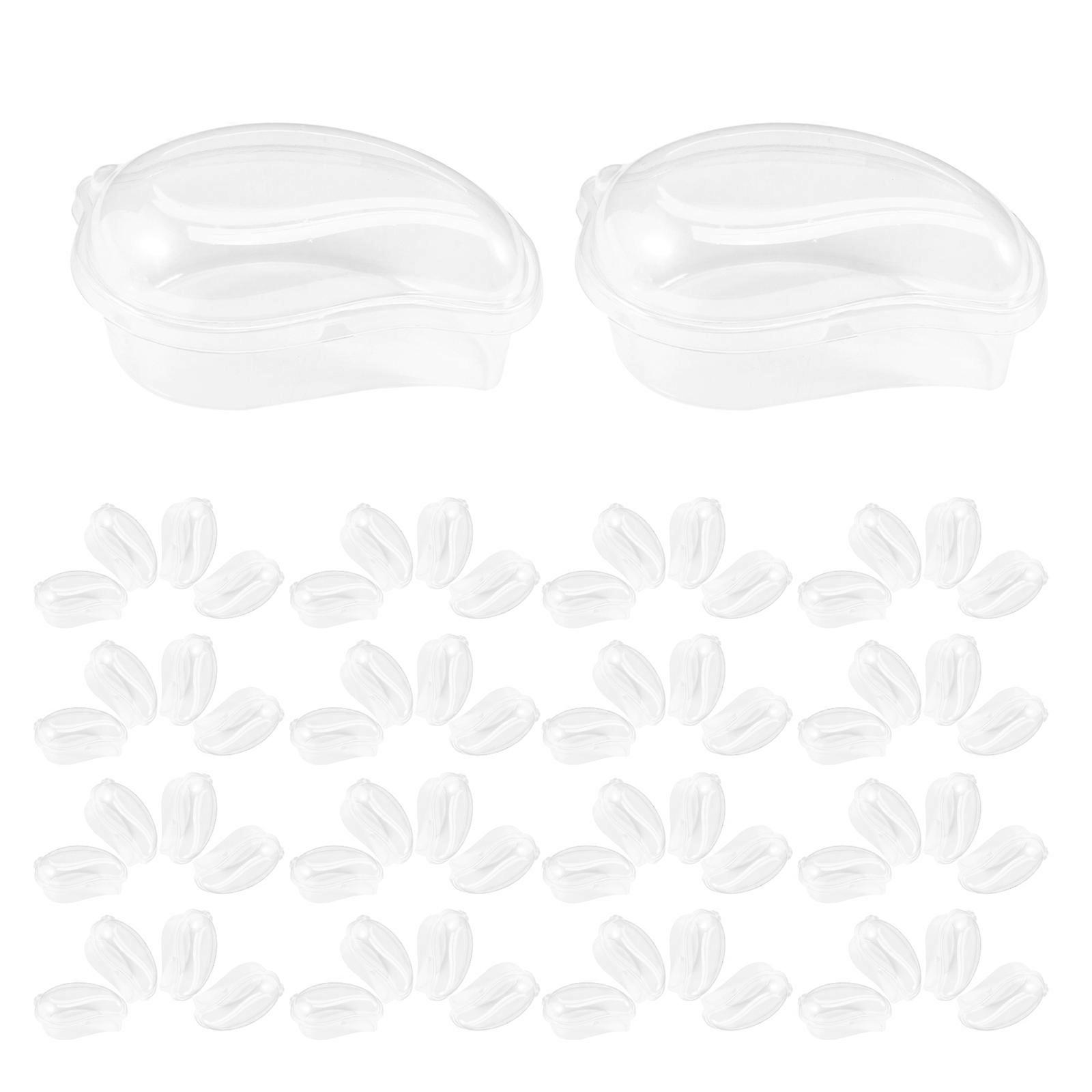 50 Pcs Transparent Cake Boxes Mango Shaped Cupcake Case Fruit Storage Container