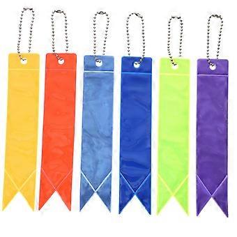 12Pcs Reflective Safety Keychain with Quick Detachable Clip for Bags, Backpacks and Outdoor Activities