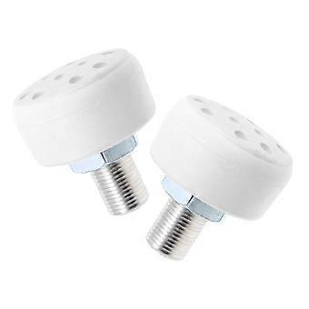 White Rubber Roller Skates Toe Stoppers for Braking Function with 2Pcs
