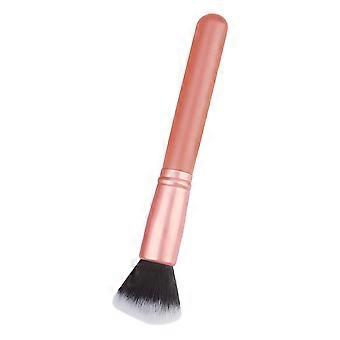 Convenient Cosmetic Brush With Synthetic Bristles For Elegant Makeup Finish Flat Head Cosmetic Brush Multicolor