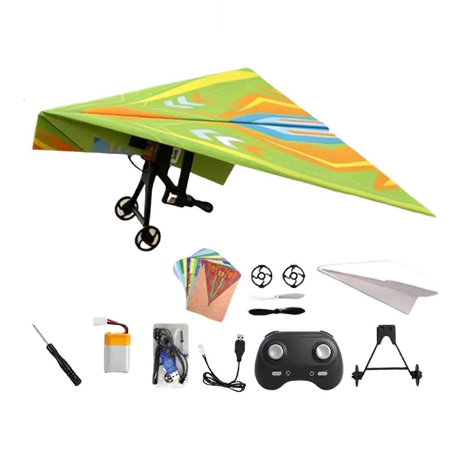 Educational Remote Control Plane Set with Paper Assembly & Gyro Stabilization