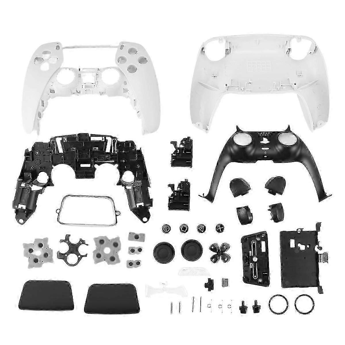 Repair Part compatible with Controller Housing Shell compatible with Gamepad Front with Button Set White