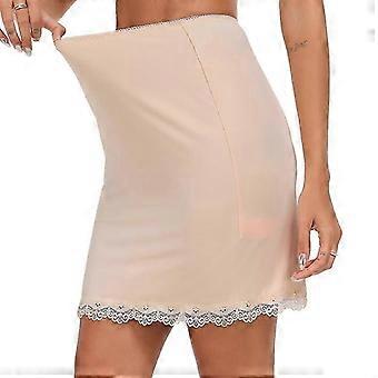 Cetim Meia Slip para sob vestidos Underskirt com guarnição do laço