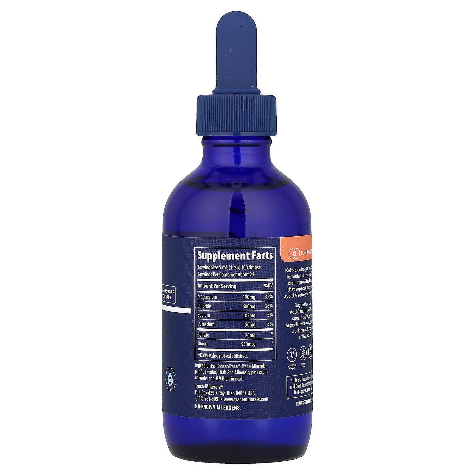 Trace, Keto Electrolyte Liquid, 4 fl oz (118 ml)