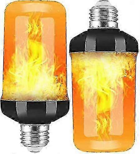 2 Pack E27 Led Flame Light Bulbs 4 Modes With Light Bulb138*65mm