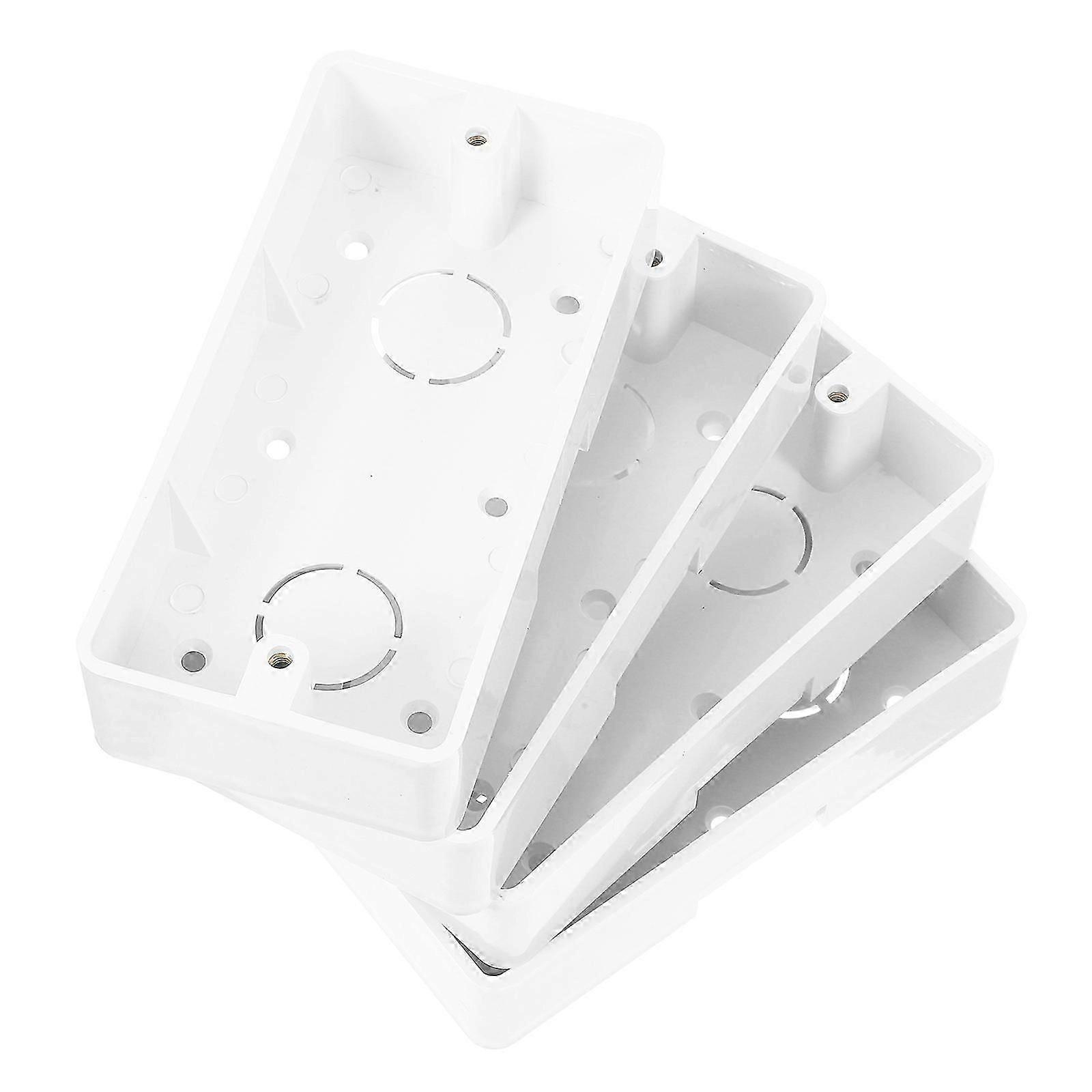 Electrical Box Surface Mount for Connecting 4Pcs Plastic Wall Socket Plates