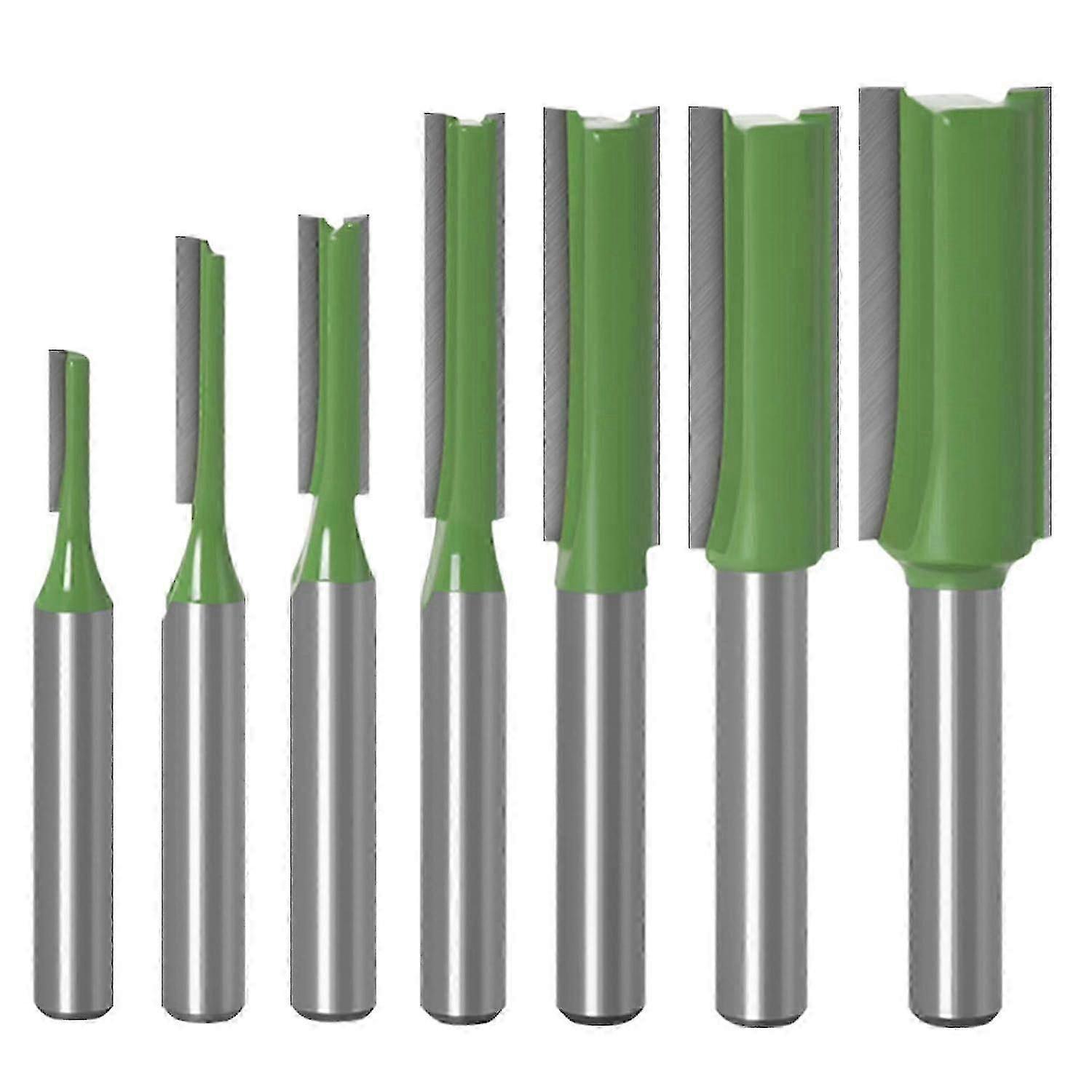 7-Size Carbide Straight Router Bit Set