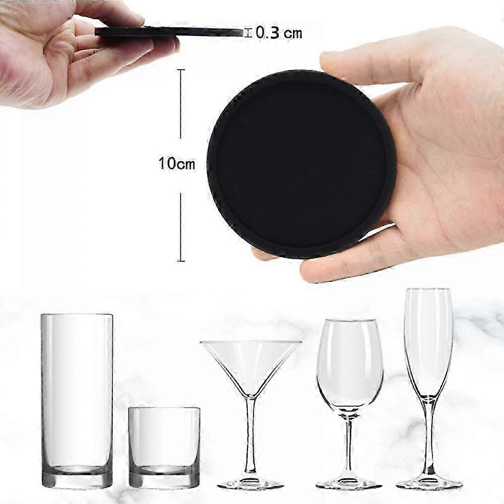 Dishwasher-Safe Silicone Coaster Set 12