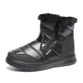 Botas de nieve impermeables para mujer, botines cálidos para mujer, botines de invierno antideslizantes y afelpados.