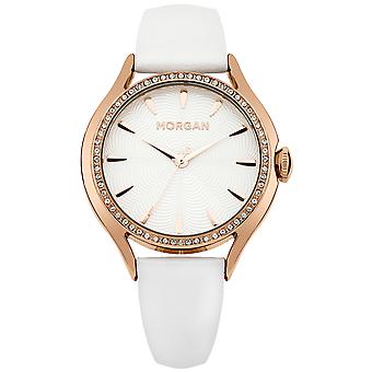 Morgan Quartz Analog Women's Watch with M1235WRG Synthetic Leather Bracelet